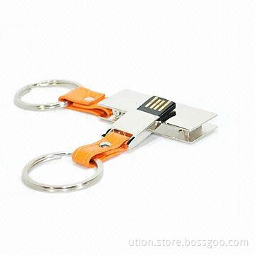 Leather Design USB Flash Memory with 1 to 32GB Memory Capacity